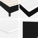 Box Spring Krevet s Madracem Crni 80x200 cm Tkanina | shoptok.hr