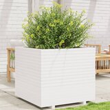 vidaXL Vrtna sadilica bijela 80 x 80 x 72 cm od masivne borovine Cijene