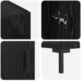 vidaXL Strani šal Črna 90 x 34 x 80 cm Konstruiran les | Shoptok.si