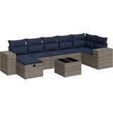 8-dijelni set vrtnih sofa od poliratana s jastucima sivi | shoptok.hr