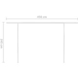 vidaXL tenda na ručno uvlačenje s LED svjetlima 4 x 3 m plavo-bijela | shoptok.hr