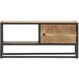 Maison Chic TV omarica - TV stojalo - Televizijska omarica z izrezljanimi vrati 90x30x40 cm mangov les, (21700790) Cene