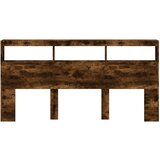 Ormarić za uzglavlje LED boja dimljenog hrasta 200x17x102 cm | Eponuda.ba