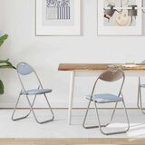 Zložljiva stolica 2 pcs Siva 48 x 43,5 x 81 cm Umjetno usnje, (5000296925) | Shoptok.si