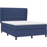 vidaXL Krevet s oprugama i madracem plavi 140 x 190 cm od tkanine | shoptok.hr
