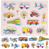  Drvene puzzle vozila 12 elemenata | shoptok.hr