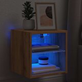 vidaXL TV zidni ormarić s LED svjetlima Artisan hrast 30x28,5x30 cm | shoptok.hr