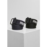 Urban Classics Industrial canvas belt 2 packs black/navy | shoptok.hr