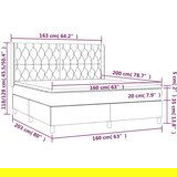  Box spring postelja z vzmetnico modra 160x200 cm blago, (20895636) | Shoptok.si