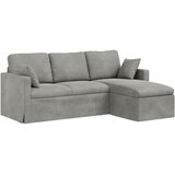 SOFA Svijetlo siva 198 x 134 x 80 cm Baršun | shoptok.hr