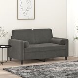 vidaXL Okrasna blazina 2 kosa temno siva Ø15x50 cm žamet Cene