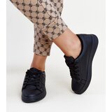 Gemre Black women's lace-up sneakers eco leather Devona | Shoptok.si
