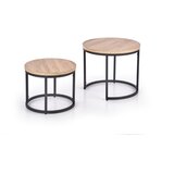 Set od 2 konferencijska stolića JENO hrast/crna | Eponuda.com