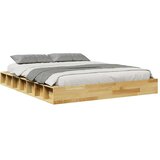 vidaXL Okvir kreveta bez madraca 135x190 cm puno drvo hrast | shoptok.hr