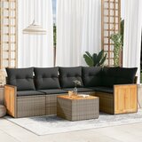 Maison Chic Seti vrtnega pohištva - Vrtna garnitura - Vrtni pohištvo set 6-delna z blazinami siv poli ratan, (21804642) | Shoptok.si