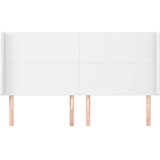  Uzglavlje s ušima bijelo 183x23x118/128 cm od umjetne kože | Eponuda.com
