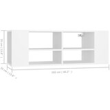  Zidni TV ormarić bijeli 102 x 35 x 35 cm konstruirano drvo | shoptok.hr