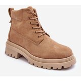 Kesi Insulated ankle boots Suede Trappers, dark beige Alden Cene