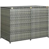  Spremište za dvije kante za smeće od poliratana 148x77x111 cm | shoptok.hr