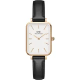 Daniel Wellington Analogni sat 'Quadro Pressed Sheffield RG White' zlatna / crna / bijela