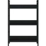 Police za knjige s 3 razine crne 60 x 27,6 x 90,5 cm drvene | Eponuda.com