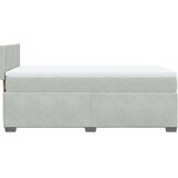  Box spring krevet s madracem svjetlosivi 90x190 cm baršunasti | shoptok.hr