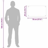  Kuhinjski zid Crna 70 x 40 cm Staklo otporno na udarce | shoptok.hr