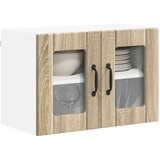  Zidni stakleni ormarić Lucca 2 pcs Hrast sonoma 60 x 31 x 40 cm | shoptok.hr