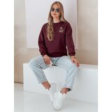 DStreet Bluza damska oversize z haftem CHERSOFT śliwkowa | Shoptok.si