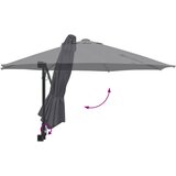  Vrtni suncobran Antracit 248 x 248 x 148 cm Poliester i čelik | shoptok.hr