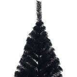 vidaXL Umjetna preddekorirana božićna jelka Črna 180 cm PVC | Shoptok.si