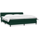  s oprugama s madracima tamno zeleni 180x220 cm baršun | shoptok.hr