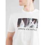 Armani Exchange Majica rjava / črna / bela | Shoptok.si