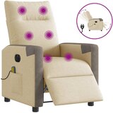 Maison Chic Električni masažni stol - Relax naslanjač krem blago, (22062167) | Shoptok.si