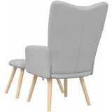  Stolica za opuštanje s tabureom za noge Cloud Grey tkanina | shoptok.hr
