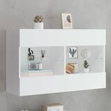  Zidni TV ormarić s LED svjetlima bijeli 98,5x30x60,5 cm | shoptok.hr