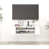 Viseći TV ormarić bijeli 100 x 30 x 26,5 cm konstruirano drvo | shoptok.hr