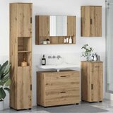 vidaXL Komplet pohištva za kopalnico s predalom 5 pcs artisan hrast | Shoptok.si