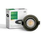 Greentech LED okrogla vgradna svetilka (9 W, 800 lm, Črna) Cene