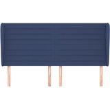  Uzglavlje s ušima plavo 163x23x118/128 cm od tkanine | shoptok.hr