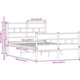 vidaXL Okvir kreveta bez madraca s uzglavljem i podnožjem 120x190 cm | shoptok.hr