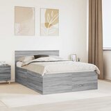  Krevetna konstrukcija s uzglavljem Siva Sonoma 150 x 200 cm Cijene