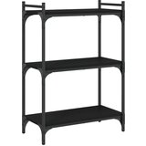 Maison Chic Knjižna omara - Knjižni regal 3-nadstropna črna 60x30x86 cm inženirski les, (21725845) | Shoptok.si