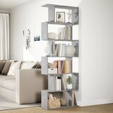 Pregrada regal za knjige 6 razina sivi 70x24x193 cm drveni | Eponuda.ba