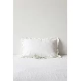 Linen Tales bijela lanena jastučnica s naboranim rubom, 50 x 60 cm