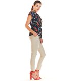 Infinite You Woman's Blouse M194 Navy Blue Flowers | shoptok.hr