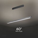  LED luster na sajli LED/36W/230V 3000/4000/6400K antracit | Eponuda.com