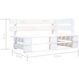  4-dijelna garnitura od paleta od bijelo impregnirane borovine | shoptok.hr