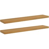  Stenska polica 2 pcs Bež 120 x 23,5 x 4 cm Konstruiran les, (5000201654) | Shoptok.si