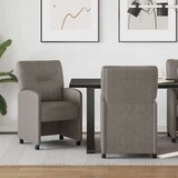  Jedilni stoli s kolesi 2 pcs Siva 57 x 67 x 95 cm Umetna koža, (5000093123) | Shoptok.si